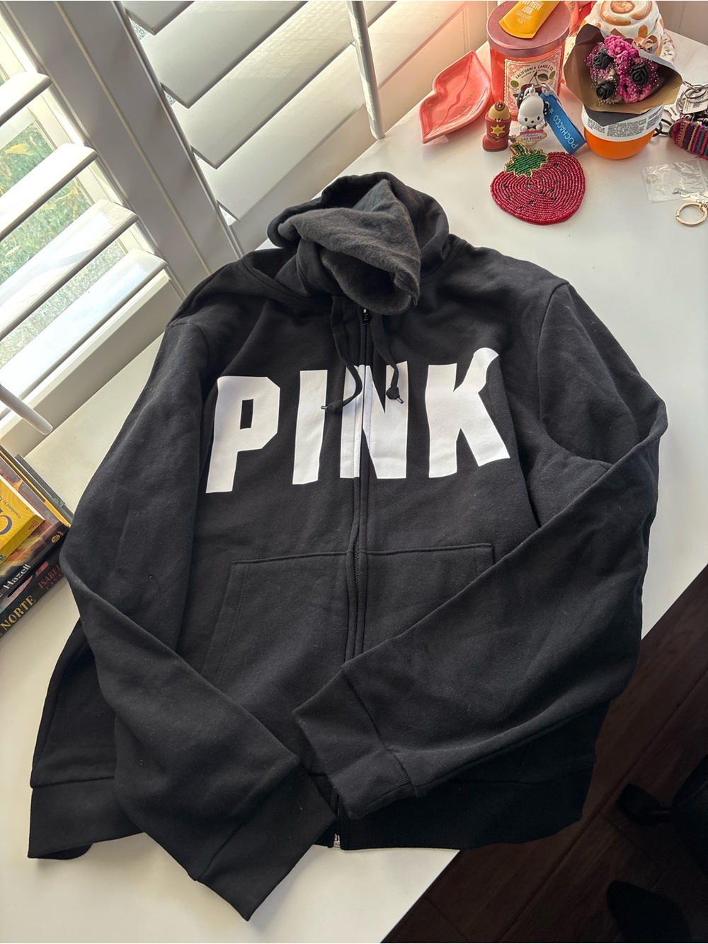 Victoria’s Secret PINK Black Zip-Up Hoodie